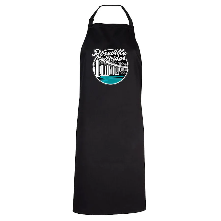 Roseville Bridge Logo Apron (Black, 86x93cm)