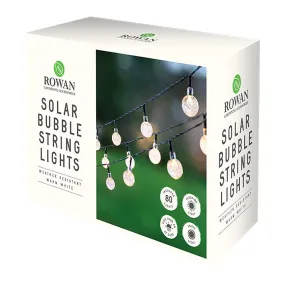 Rowan 80 Warm White LED Solar Bubble String Lights