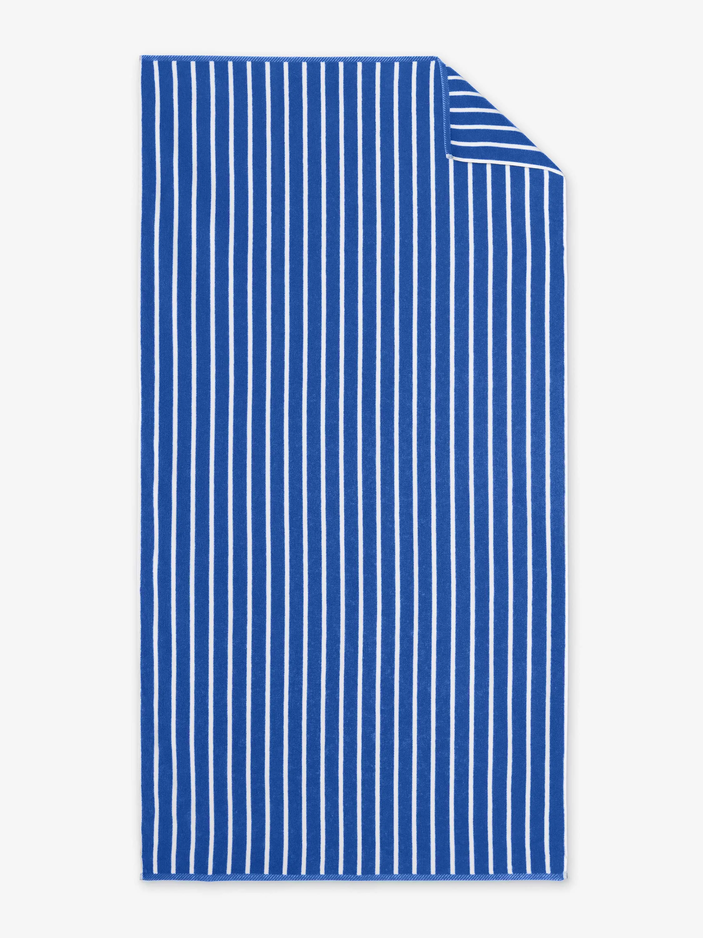 Royal Blue Pinstripe Cabana Beach Towel