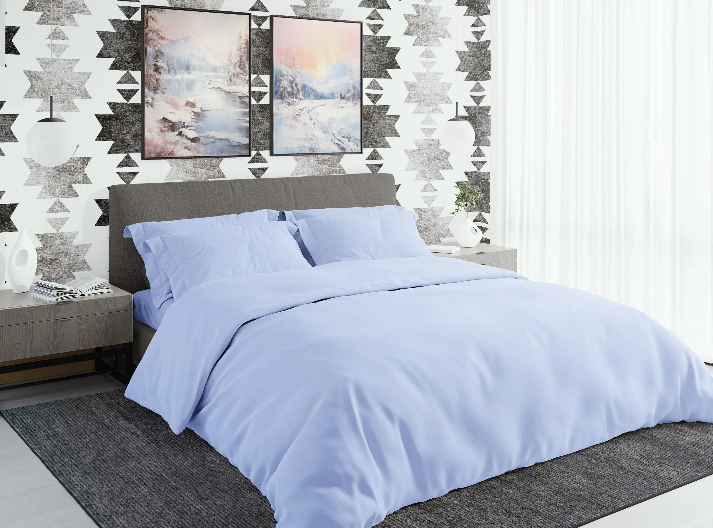 Sateen Pillowcase Set in Dream Blue