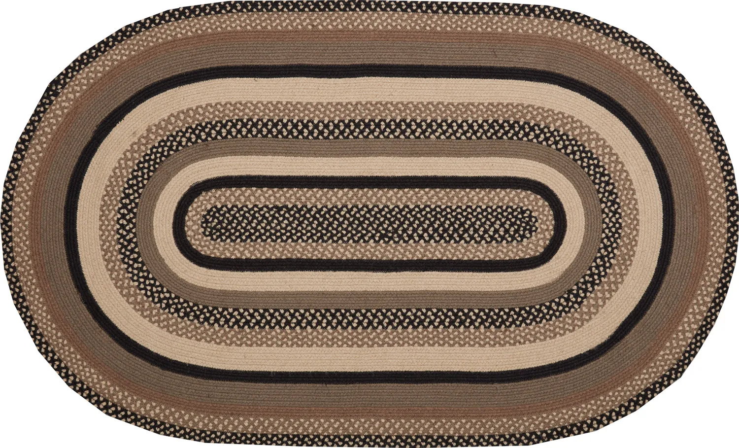 Sawyer Mill Charcoal Jute Rug Oval w/ Pad 36x60