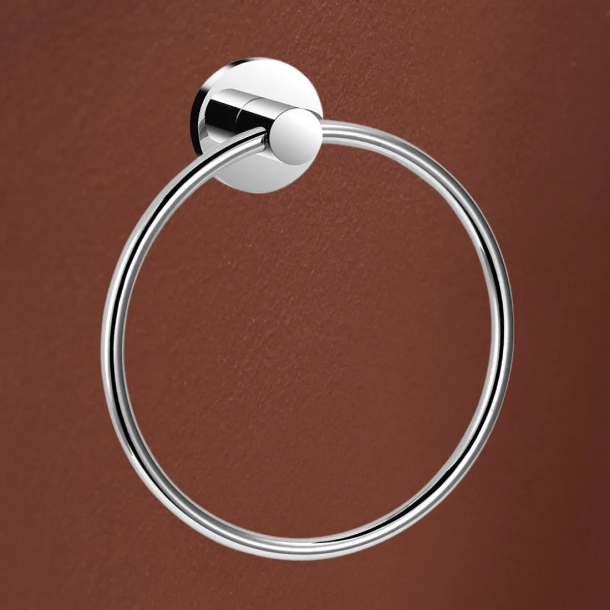 Scudo Delta Wall Mounted Towel Ring in Chrome