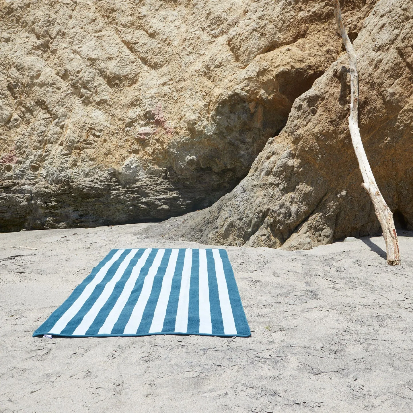 Simple Striped Terry Beach Towel - Sky/Peacock