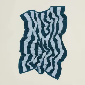 Simple Striped Terry Towel - Sky/Peacock