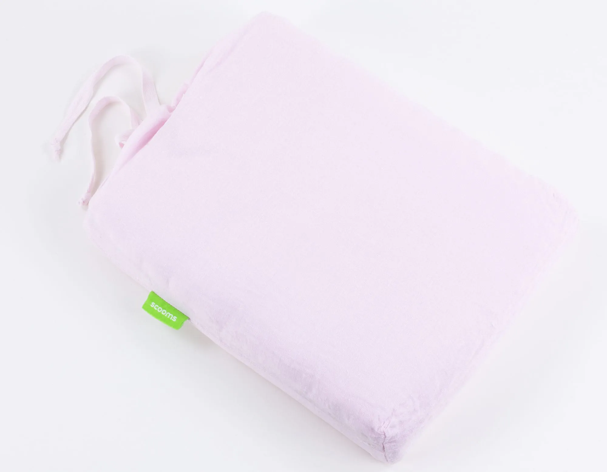 Single Linen Fitted Sheet - Soft Pink