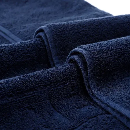 Soft Bashkir Cotton Towel size in 70x140 cm - NAVY