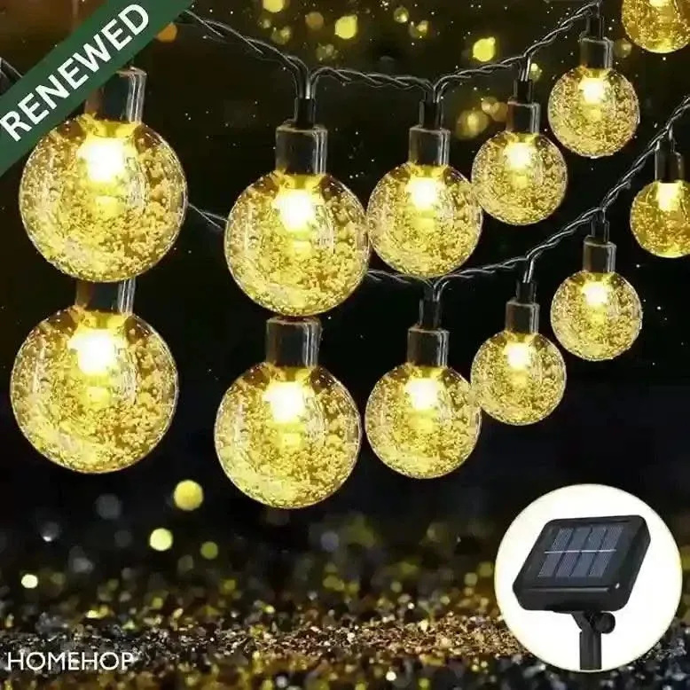 Solar String Home Decor Lights Waterproof LED Hanging Lights for Home, Garden and Outdoor ( Renewed )