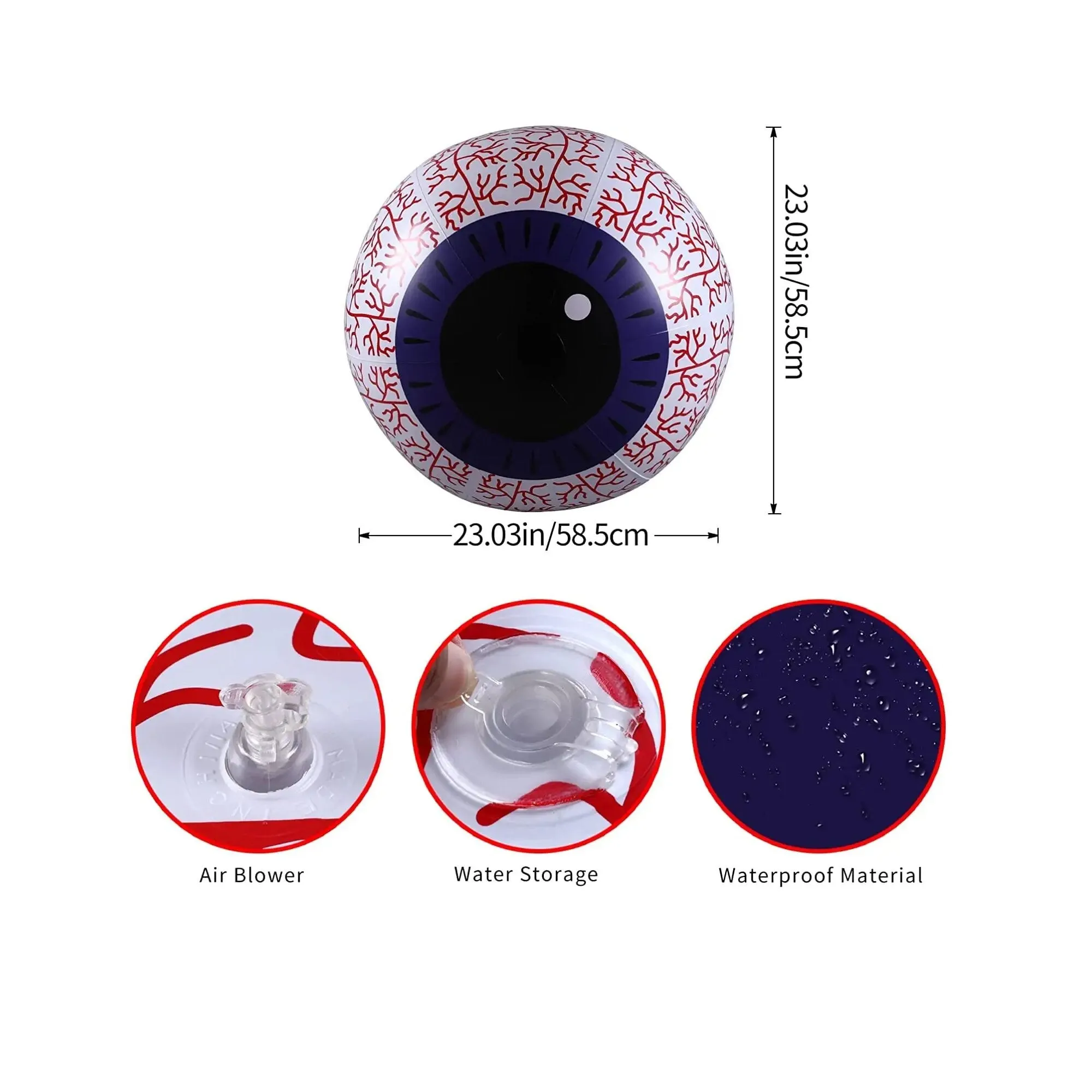 STYYIJ Inflatable Halloween Decorations | Built-in LED Rotating Lights Eyeballs