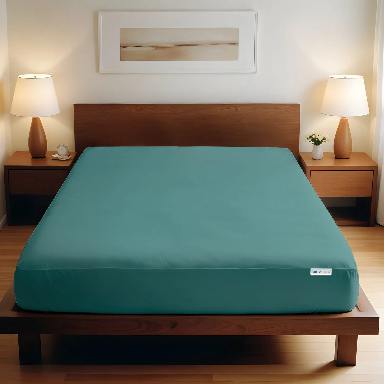 Super Soft Fitted sheet 200x200 30cm - Teal