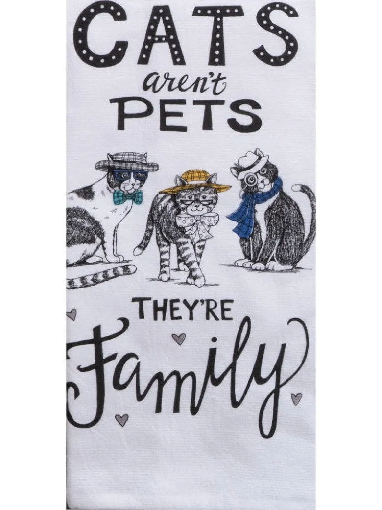 T Towel  Cat Family Dual Purpose Towel R7496