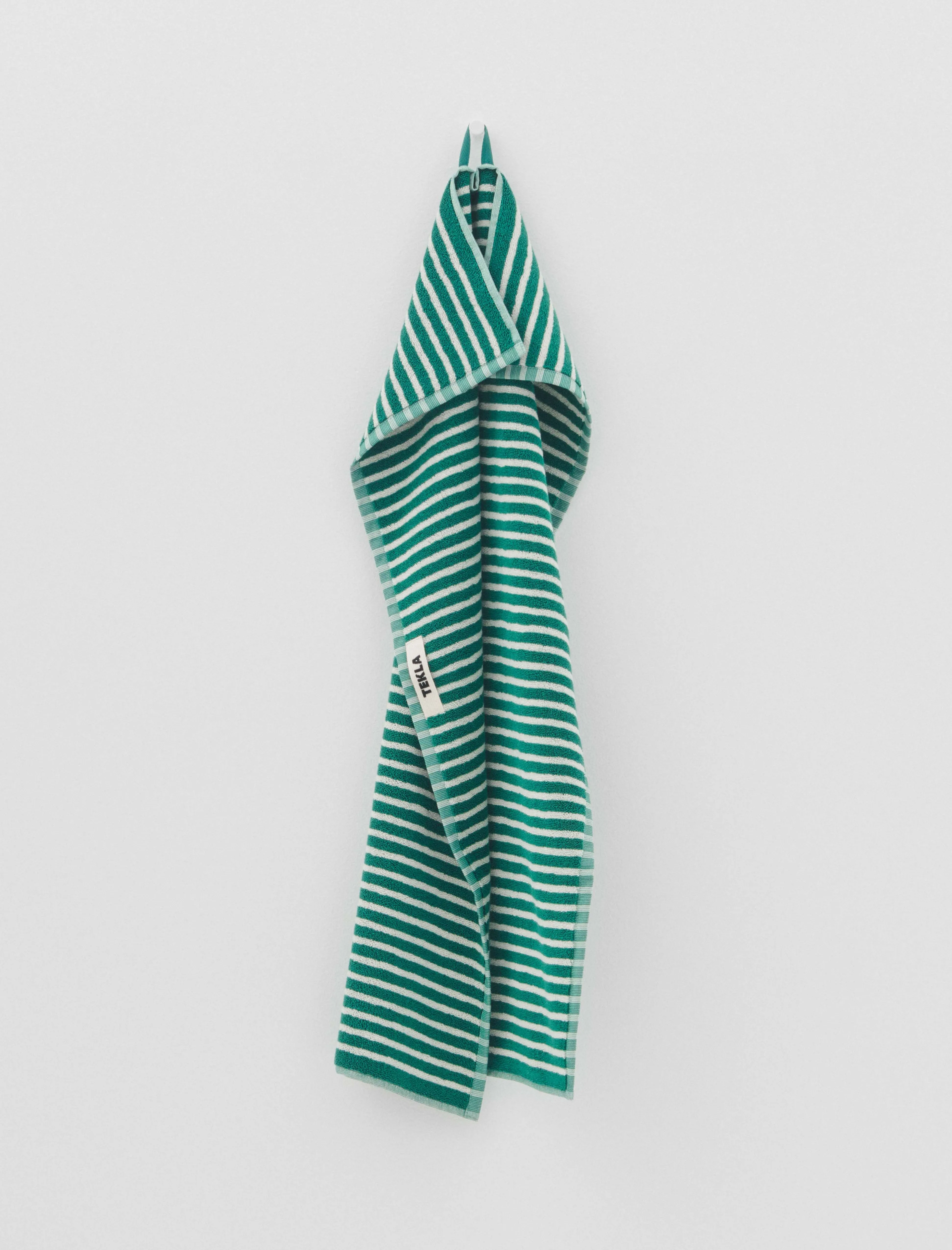 Terry Towel Teal Green Stripes