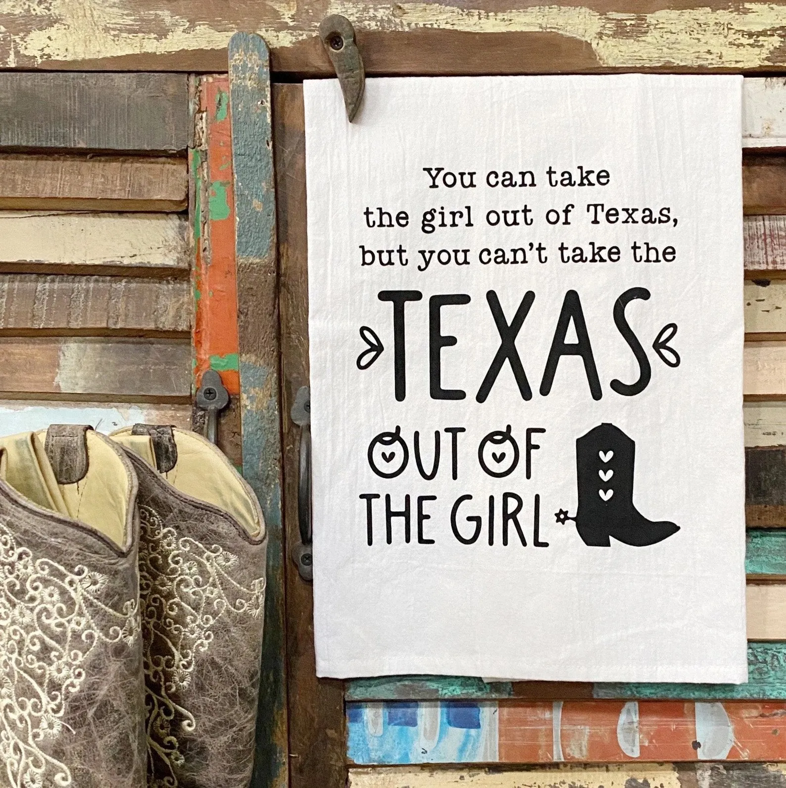 Texas Girl Flour Sack Tea Towel