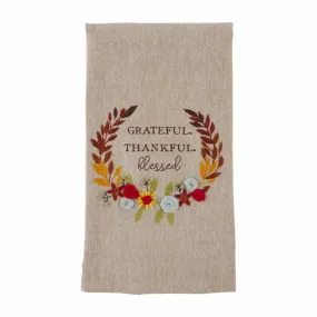 THANKFUL BLESSED FRENCH KNOT TOWEL