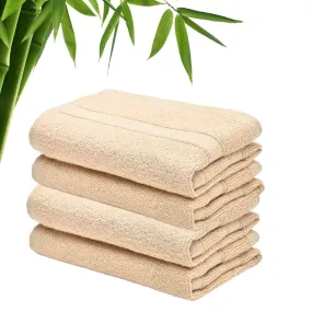 The Better Home 600GSM 100% Bamboo Face Towel Set | Anti Odour & Anti Bacterial Bamboo Towel |30cm X 30cm | Ultra Absorbent & Quick Drying Face Towel for Women & Men (Pack of 4, Blue   Grey)