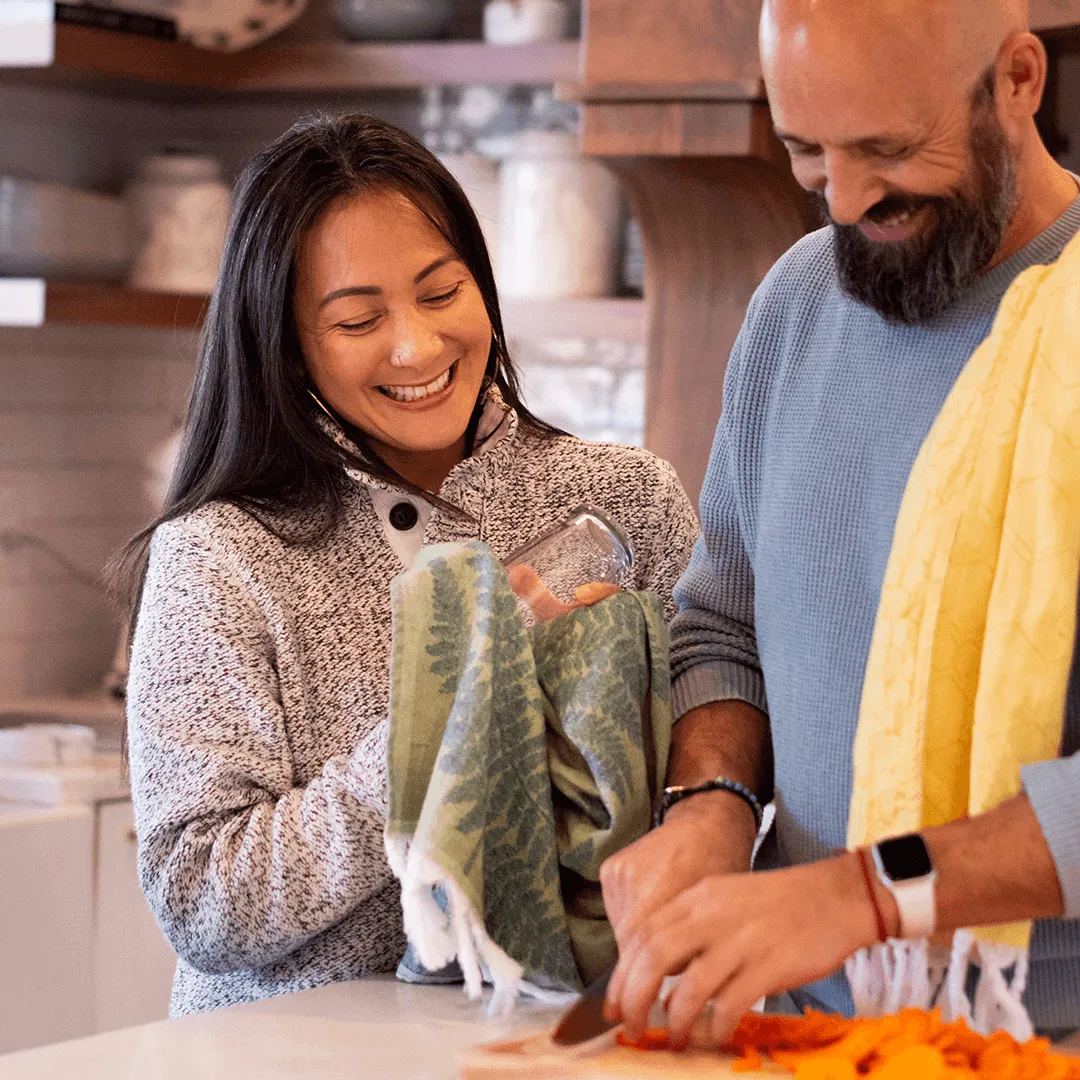 Turkish Cotton Hand Towel | Honeycomb in Yellow   Orange