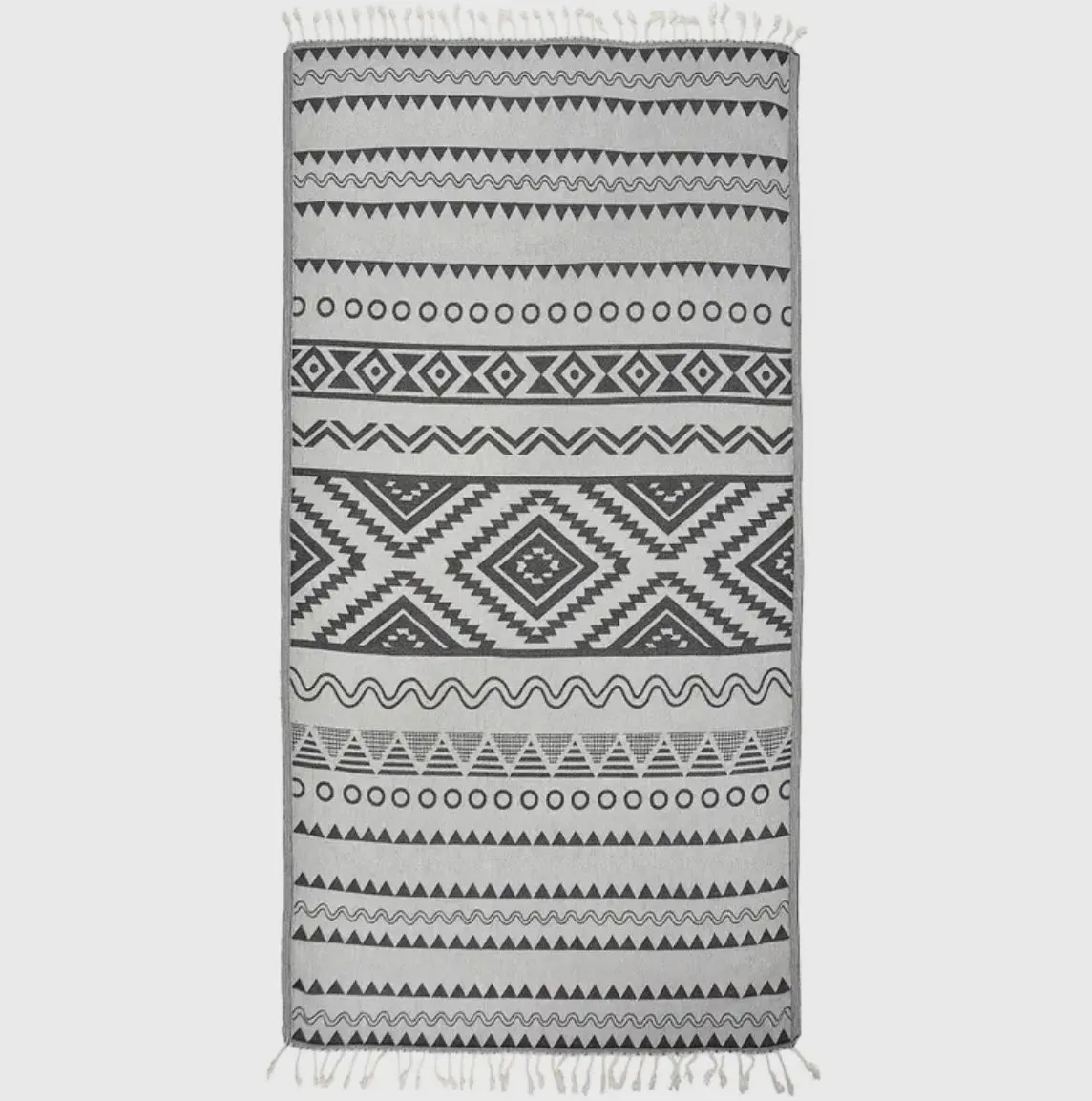 Turkish Towel - Black Abstract