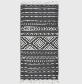 Turkish Towel - Black Abstract