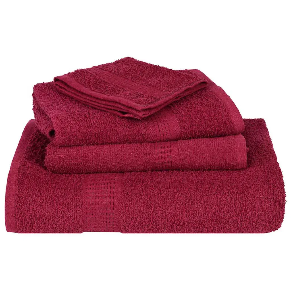 vidaXL 8 Piece Towel Set Bordeaux 360 gsm 100% Cotton