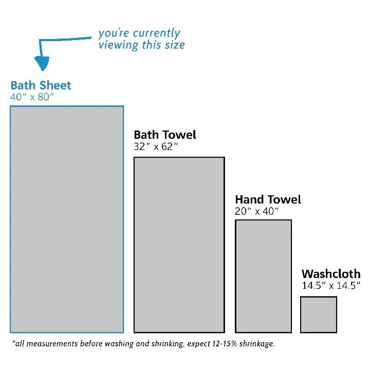 White Bath Sheet, Classic Style