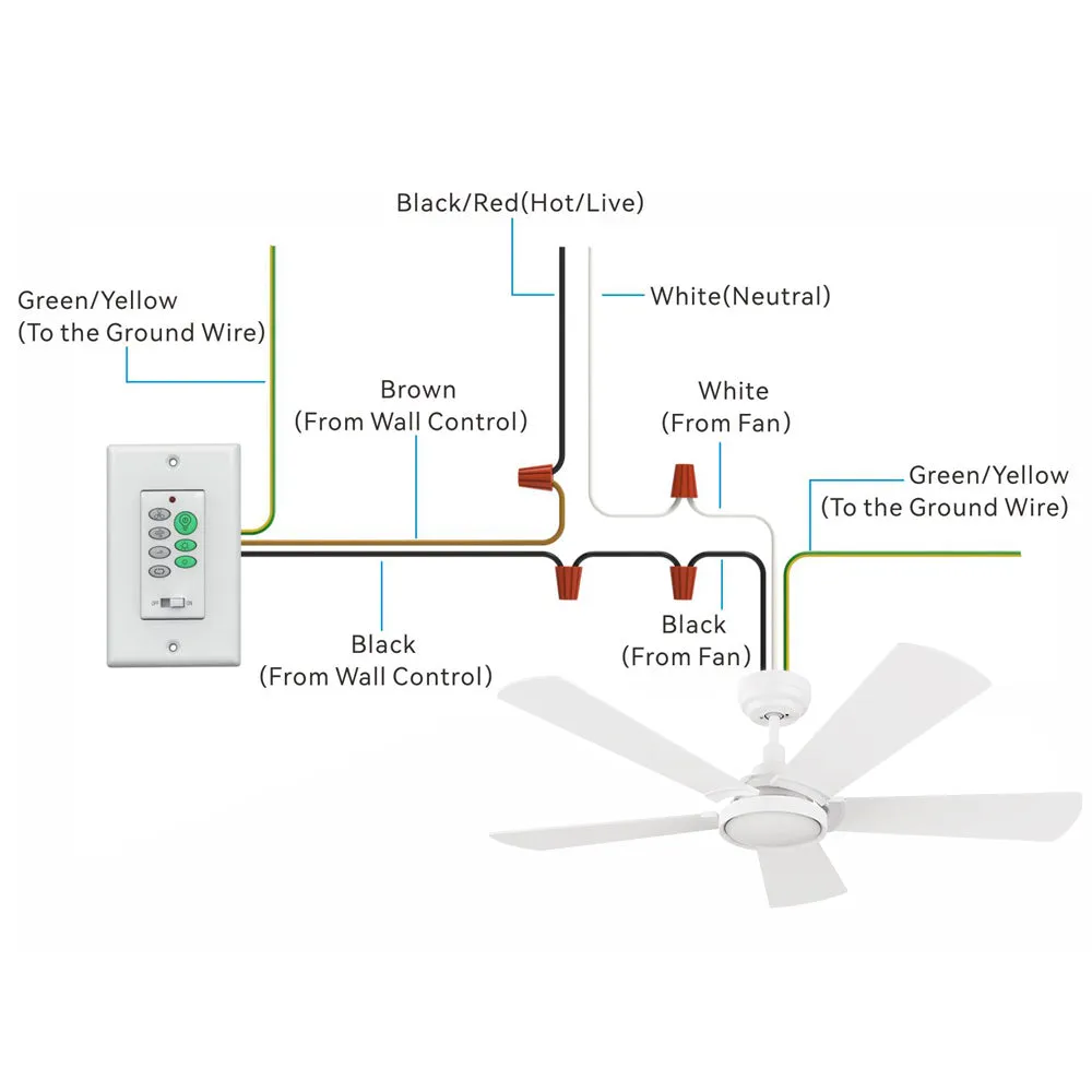 Wilkes Ⅱ Outdoor Smart Ceiling Fan with LED Light and Remote 52"