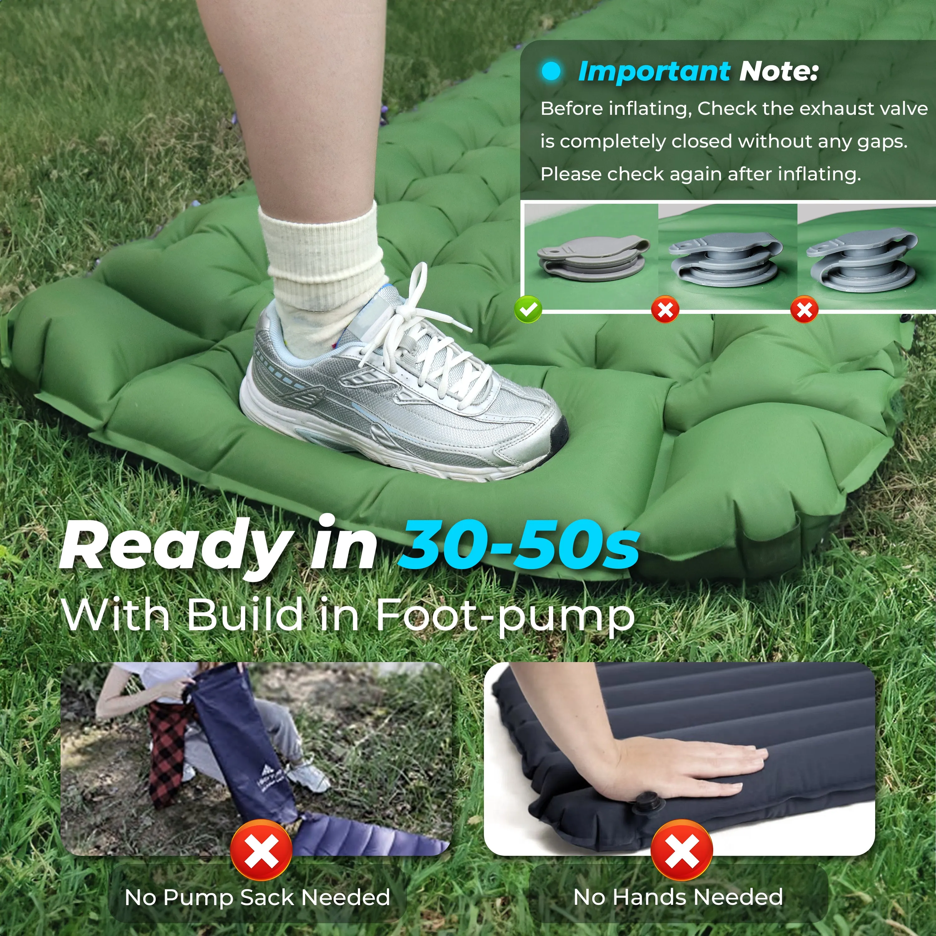 Windrest™ Camping Inflatable Sleeping Pad