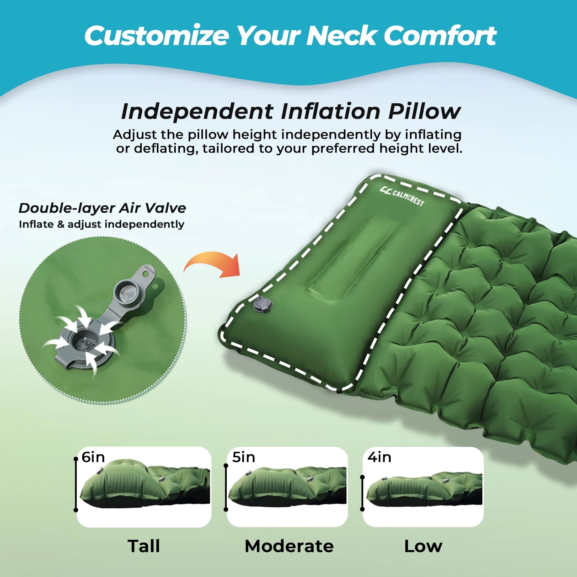 Windrest™ Camping Inflatable Sleeping Pad