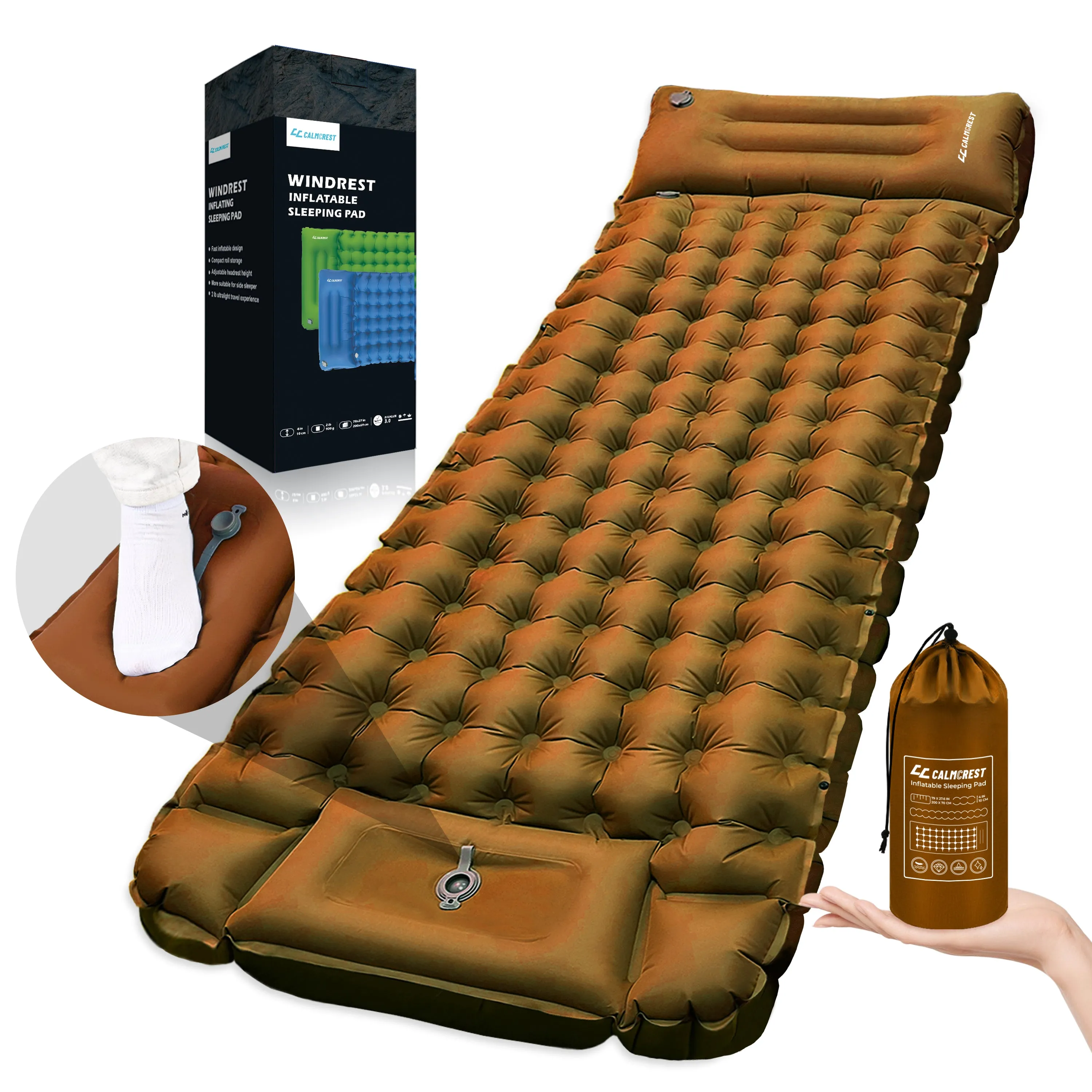 Windrest™ Camping Inflatable Sleeping Pad