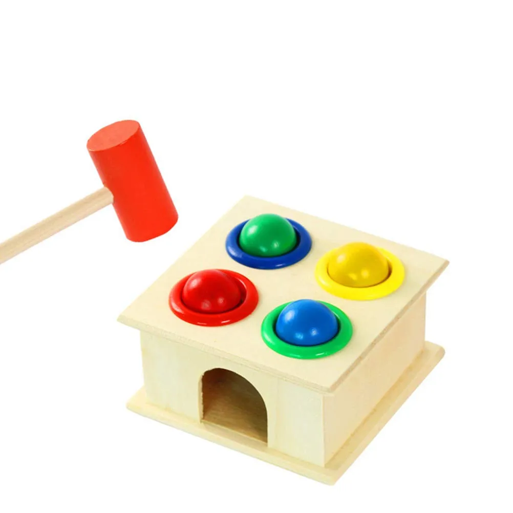 Wooden Hamster Game Toy Hammering Ball