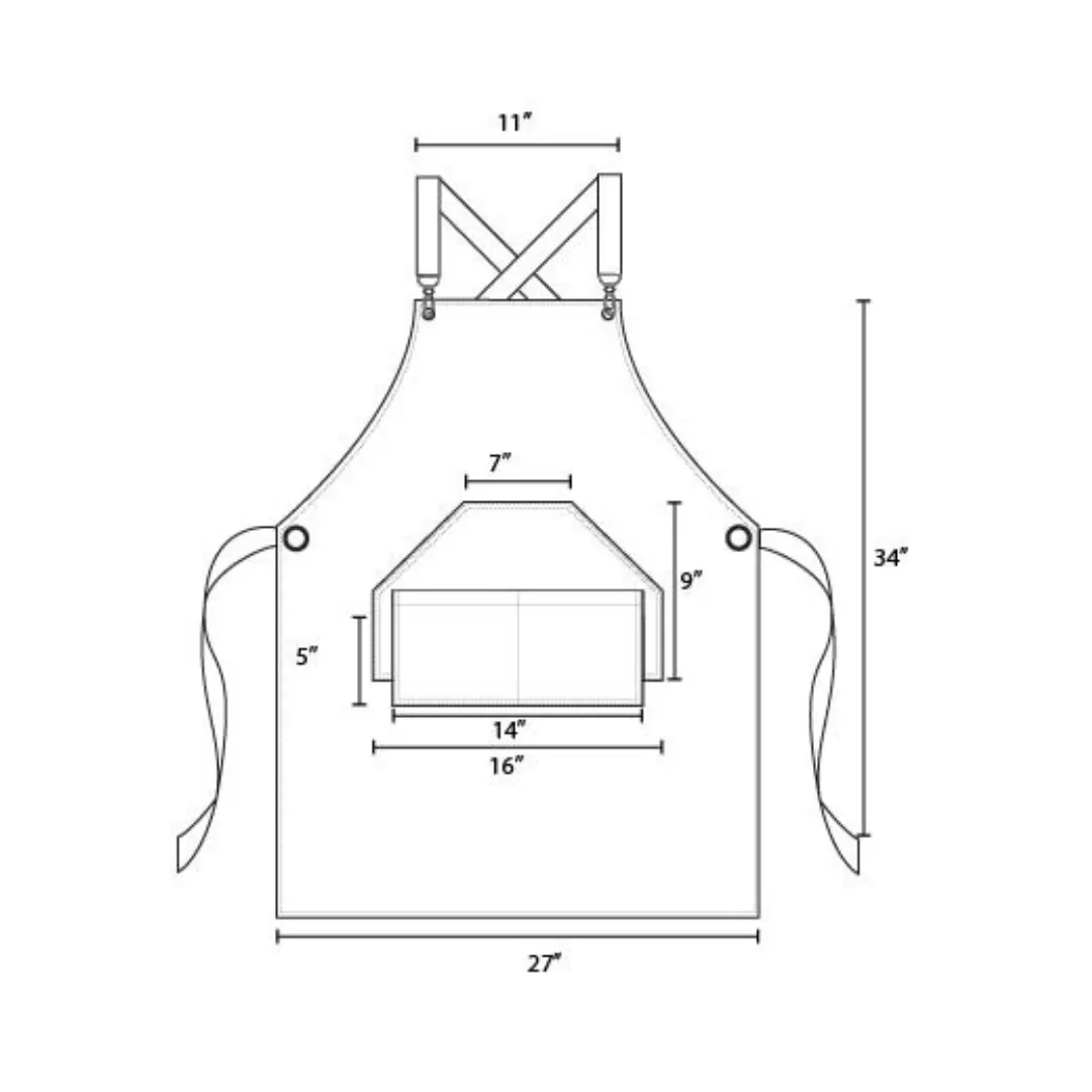 Xion Crossback Bib Apron