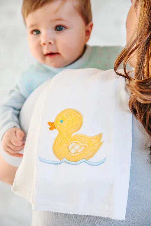 Yellow Duck Burp Cloth