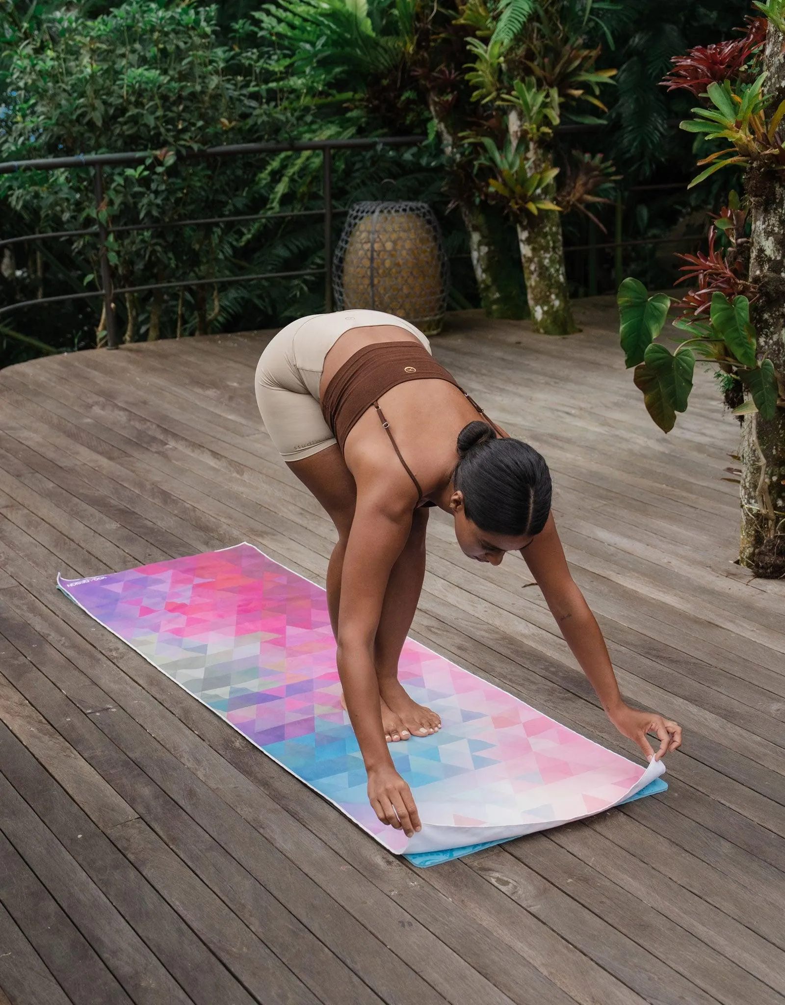 Yoga Mat Towel - Tribeca Sand - Ultra-Grippy, Moisture Absorbing & Quick-Dry